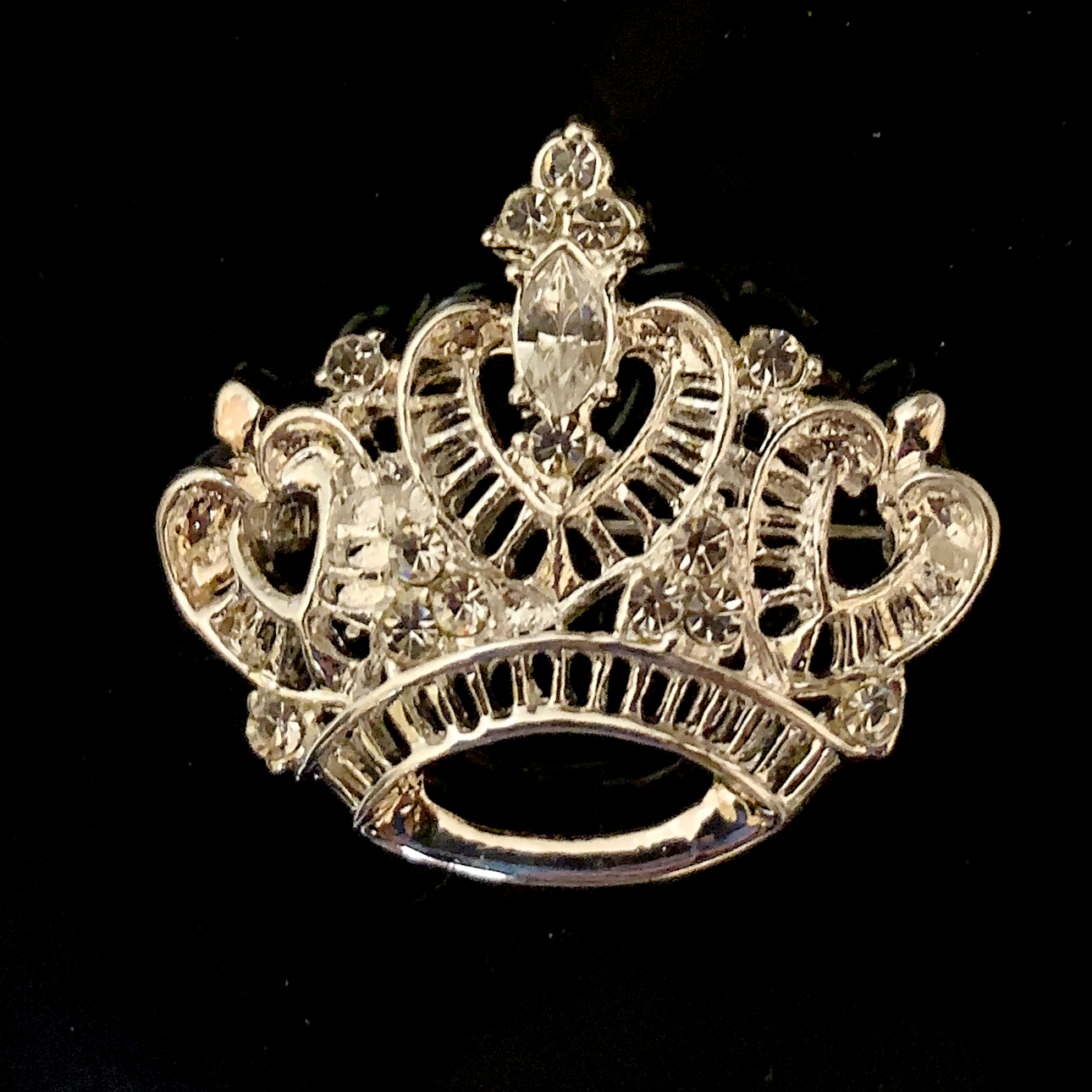 Rhinestone Crown Pin