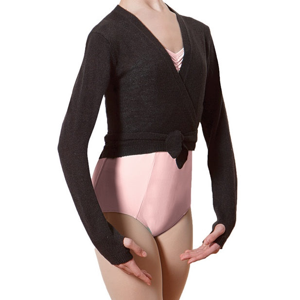 Black Wrap Ballet Sweater